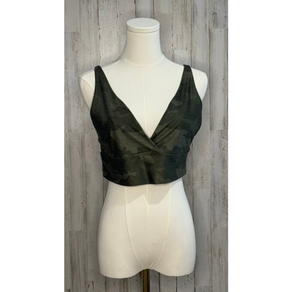 Prana Women's Sage Camo Sports Bra Medium Yoga Activewear